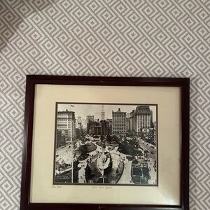 Framed Black and White Cityscape Print